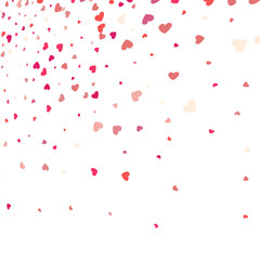 Fototapeta na wymiar background with different colored confetti hearts for valentine time