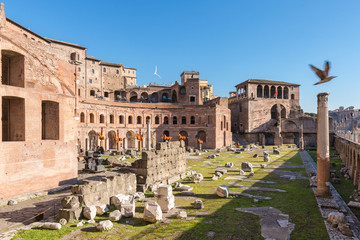 Fototapeta premium Trajan forum on fly