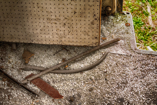 Abandoned and destroyed trains