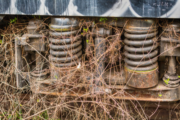 Abandoned and destroyed trains