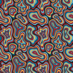 Abstract seamless colorful pattern, vector illstration. Blue, purple, brown colors.