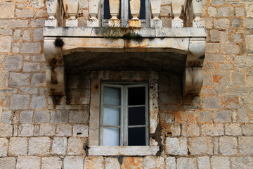 Fototapeta na wymiar Detail on old Dalmatian house in Croatia