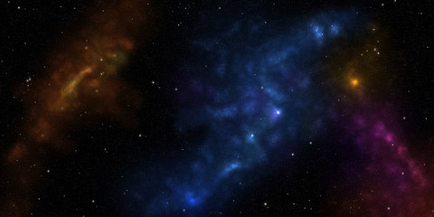 Stars and nebulas. Sci-fi background