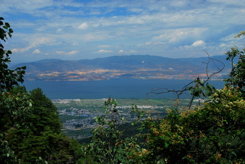 A spectacular view of Dali as seen from Mount Cangshan in Yunnan, China