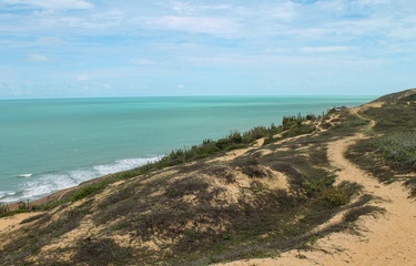 Fototapeta na wymiar Panorama do mar cearence - Jericoacoara - Ceará - Brazil