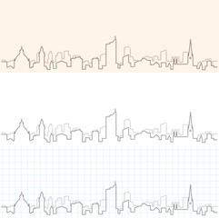 Leipzig Hand Drawn Skyline