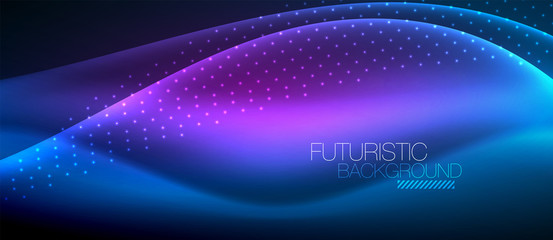 Obraz premium Shiny color smooth elegant neon wave