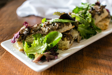 bread and salad