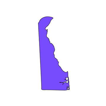 Map of the U.S. state of Delaware on a white background