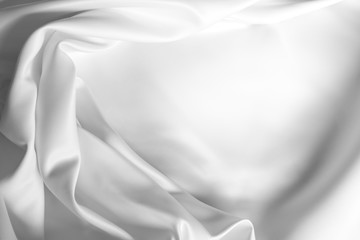 White silk fabric