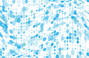 Wavy dotted pattern with circles, dots, point small and large scale.  Grunge halftone background. Digital gradient.