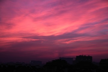 Obraz premium sky with clouds and sunset