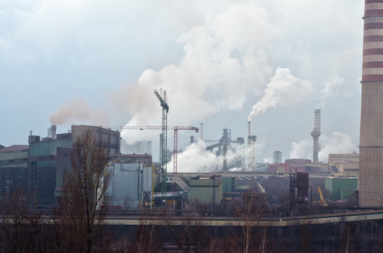 Krajobraz przemysłowy - huta, Dąbrowa G&oacute;rnicza