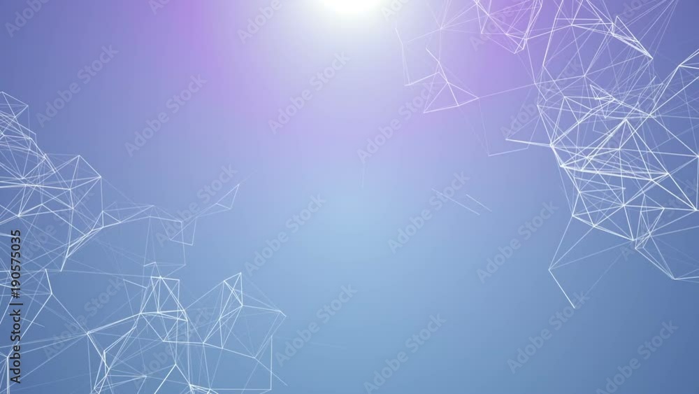 Poster thin moving structures.purple glow at the top of the screen .interaction of two figures in different