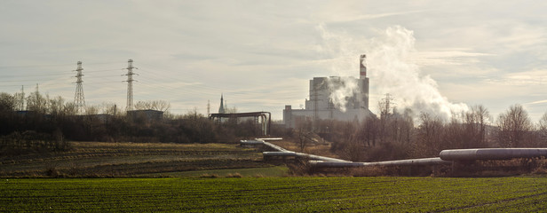 Krajobraz przemysłowy - elektrociepłownia, Chorzów Stary