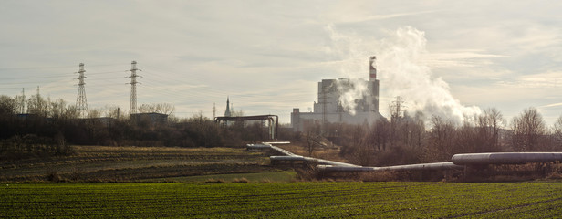 Krajobraz przemysłowy - elektrociepłownia, Chorzów Stary © ChemiQ
