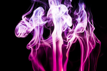 Obraz premium Colored smoke on black background