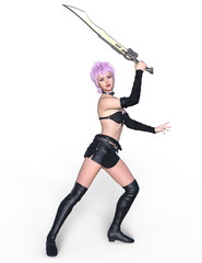 Obraz premium 女性剣士