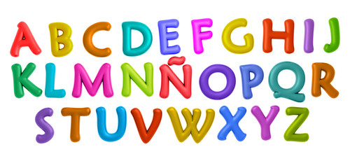 Letras del abecedario en 3D - 190580055