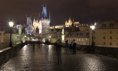 Night Prague  historic Centrum, Czech republic
