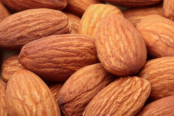 Almond. Almonds macro. Almonds background. Almond nuts.Almond nuts texture closeup