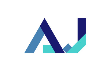 AJ Ribbon Letter Logo 