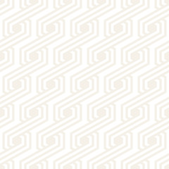 Vector seamless subtle stripes pattern. Modern stylish texture with monochrome trellis. Repeating geometric hexagonal grid.