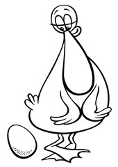 duck character with egg color book