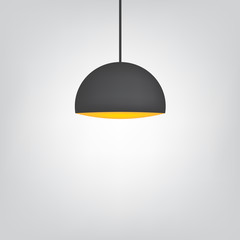 hanging lamp icon- vector illustration