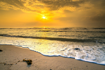 Golden sunrise at Koh Samui looking to sea 