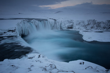 Frozen Landscape in Iceland nature - winter locked in Ice