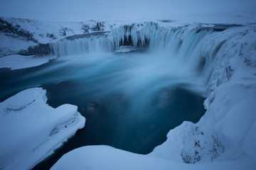 Frozen Landscape in Iceland nature - winter locked in Ice