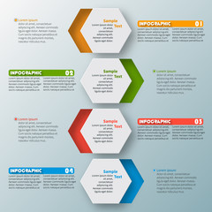 Abstract 3D Paper Infographics