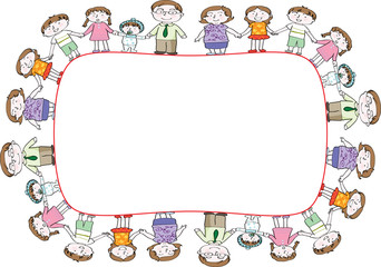 Fototapeta premium happy family background