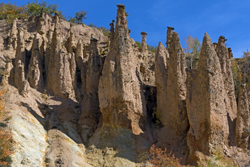 Amazing Autumn Landscape of Rock Formation Devil's town in Radan Mountain, Serbia