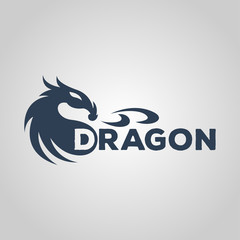 Dragon logo design template ,Vector illustration