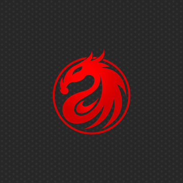 Dragon logo design template ,Vector illustration