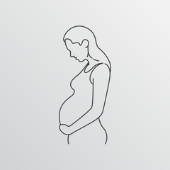 Pregnancy logo icon design. Vector illustration.