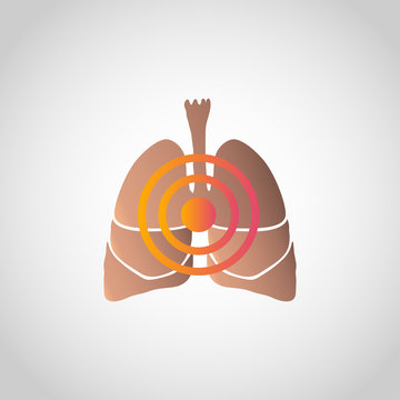 Short of Breath icon design, infographic health. Vector illustration.