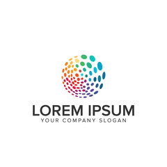 multicolor circular dot logo