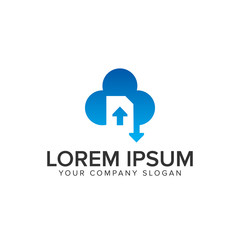 cloud document download upload logo