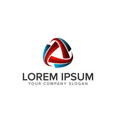 abstract triangle rotation logo