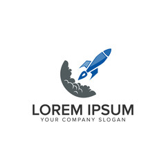 Fototapeta premium launch rocket logo