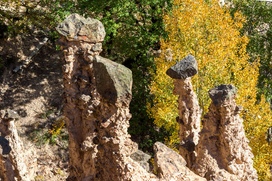 Amazing Autumn Landscape of Rock Formation Devil's town in Radan Mountain, Serbia