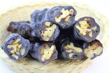 Turkish sweet, walnut raisin sausage