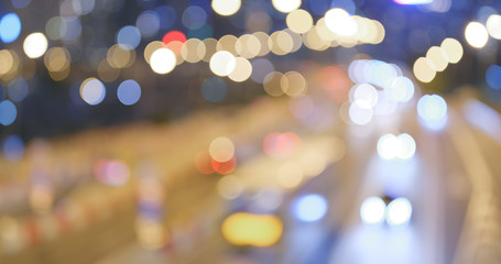 Fototapeta premium Blur view of city traffic