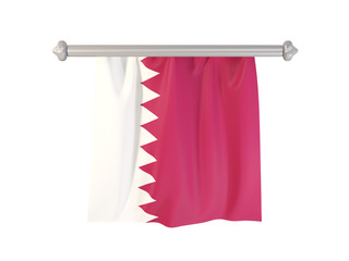 Pennant with flag of qatar