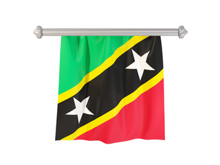 Pennant with flag of saint kitts and nevis
