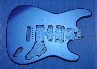 Gitarrenbody blau - 190594233