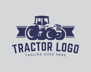 Fototapeta premium Collection of Tractor and farm logo template, vector set, vector pack